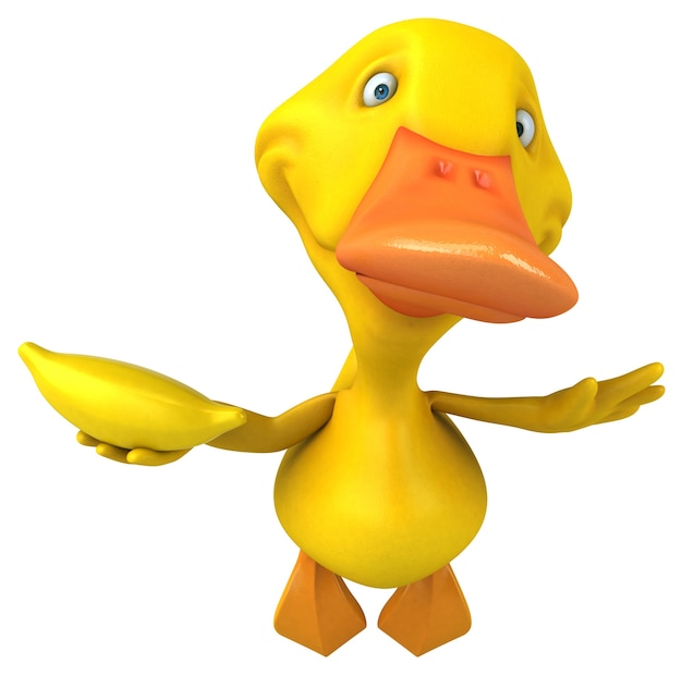 Free photo fun duck 3d illustration