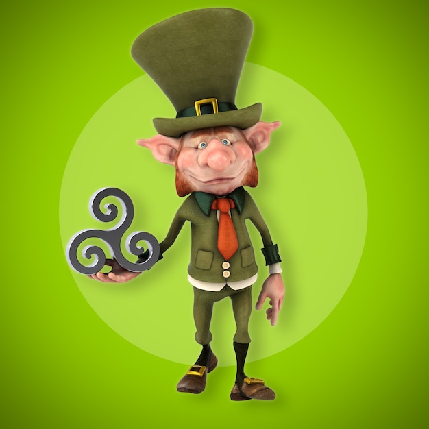 Free photo fun leprechaun - 3d illustration