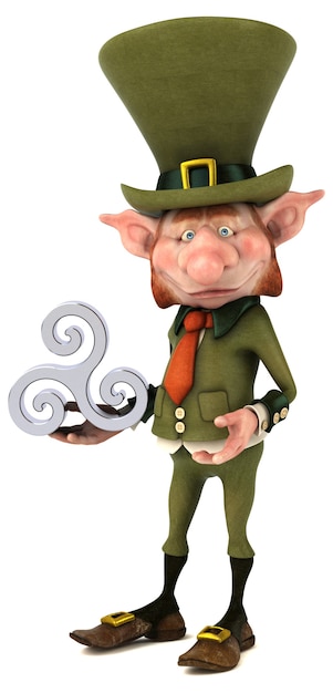 Free photo fun leprechaun - 3d illustration