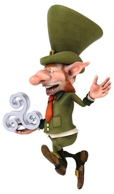 Free photo fun leprechaun - 3d illustration