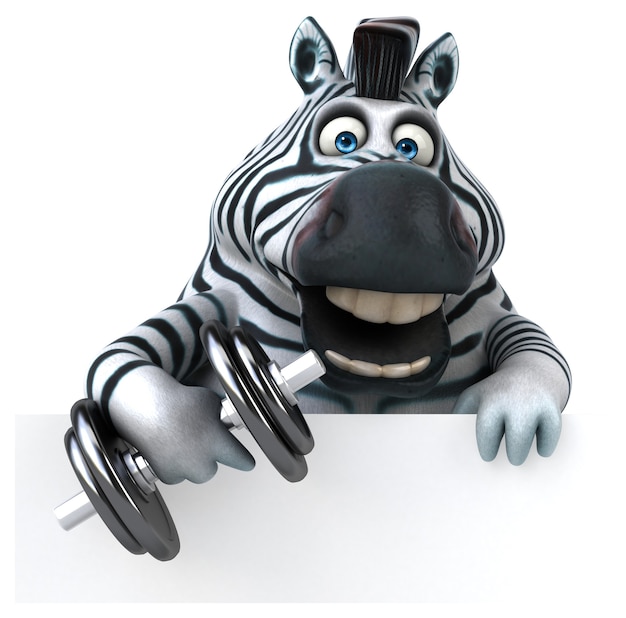 Free photo fun zebra 3d illustration