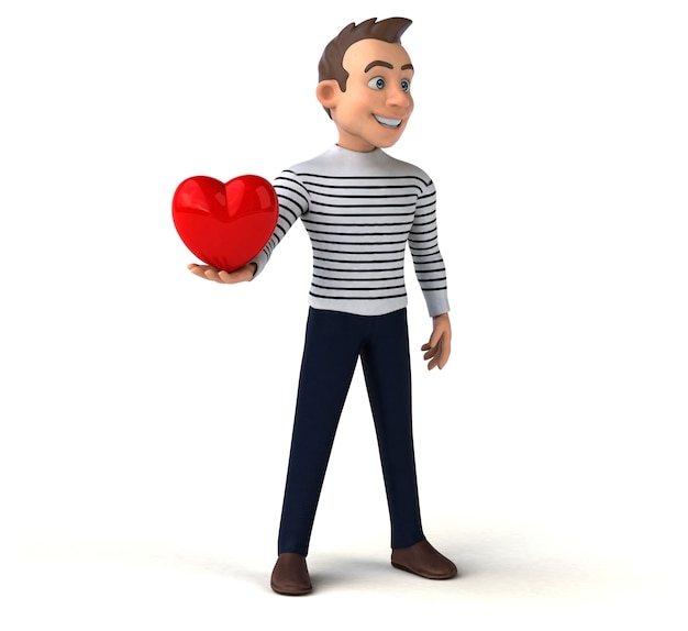 Free photo funny 3d cartoon casual character