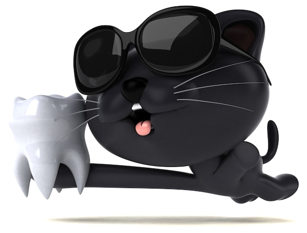 Free Photo funny cat 3d illustration