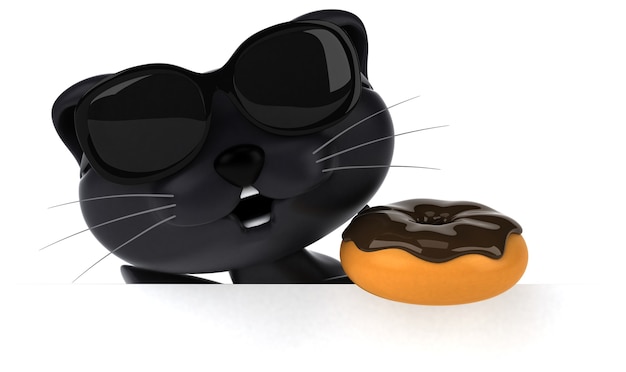 Funny cat 3D illustration