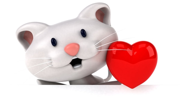 Free Photo funny cat 3d illustration