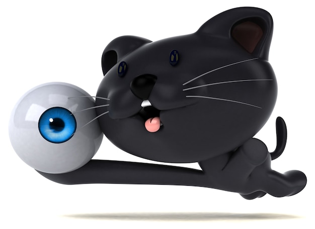 Free Photo funny cat 3d illustration