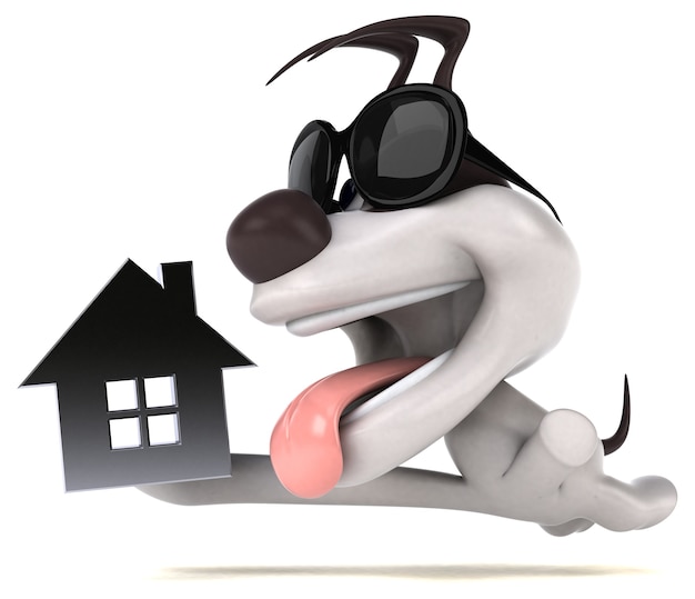 Free photo funny dog 3d illustration