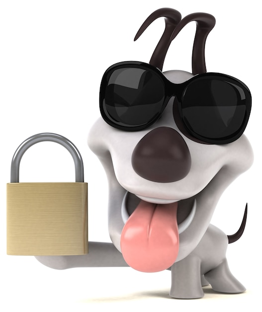 Free photo funny dog 3d illustration