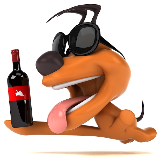 Free photo funny dog 3d illustration