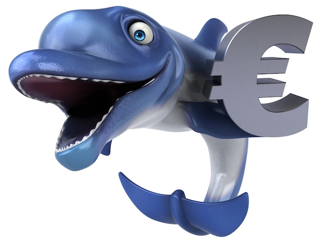 Free photo funny dolphin 3d illustration