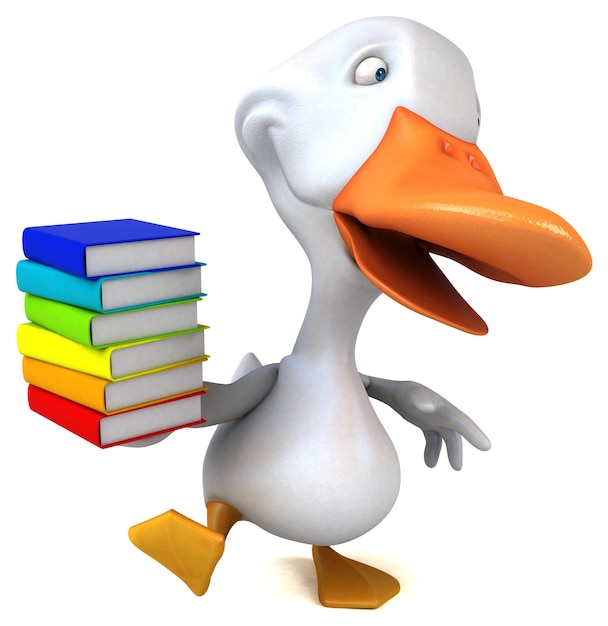 Funny duck 3D illustration