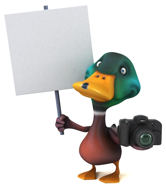 Free photo funny duck 3d illustration