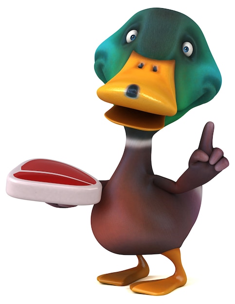 Free photo funny duck 3d illustration