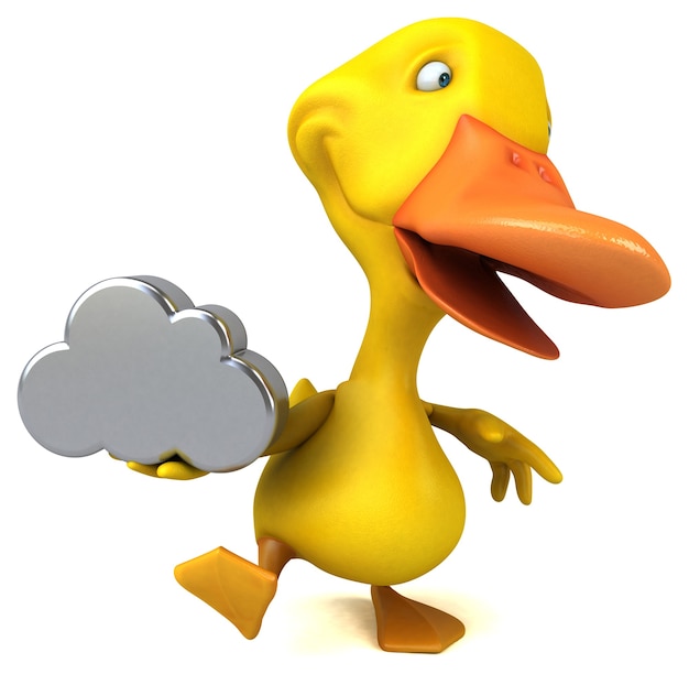 Free photo funny duck 3d illustration