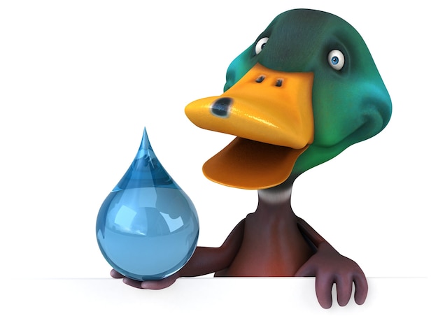 Free Photo funny duck 3d illustration