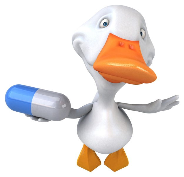 Free photo funny duck 3d illustration