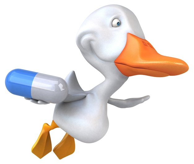 Free photo funny duck 3d illustration