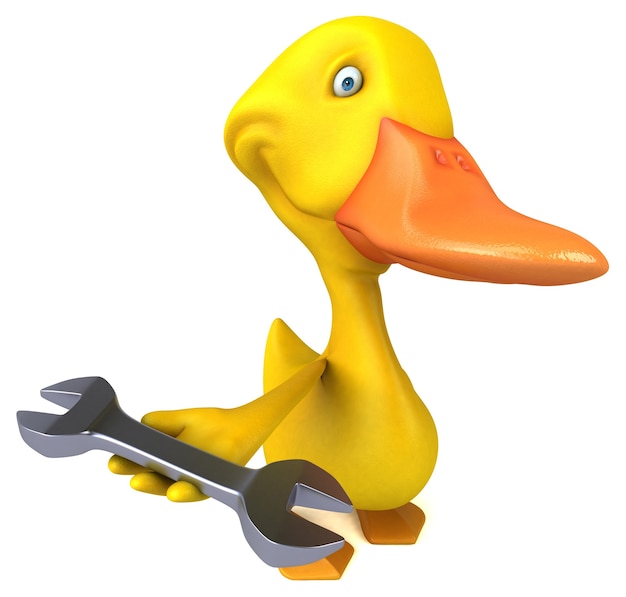 Free photo funny duck 3d illustration