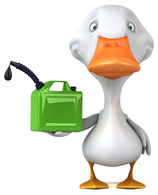 Funny duck 3D illustration