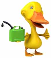 Free photo funny duck 3d illustration