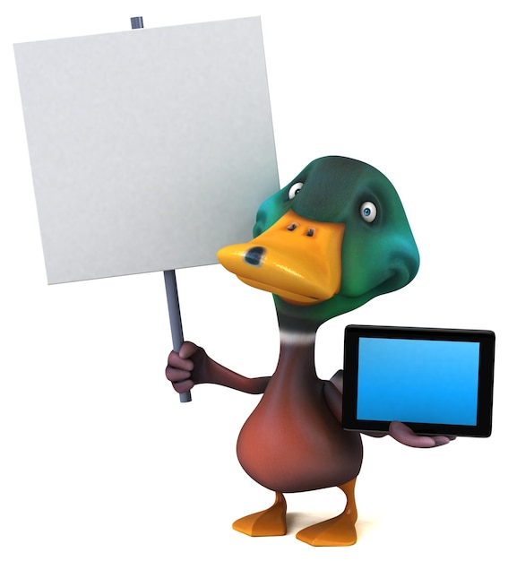 Free photo funny duck 3d illustration