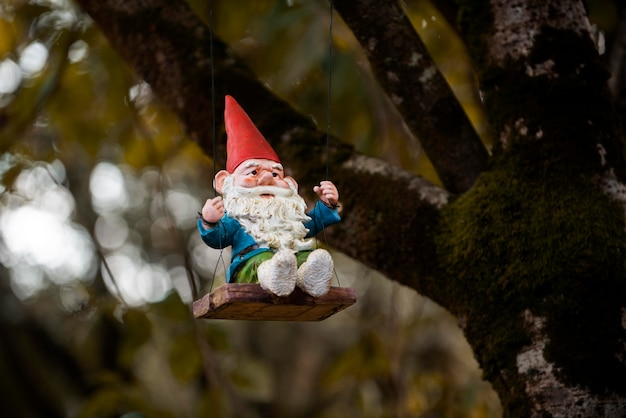 Free Photo funny garden gnome with copy space