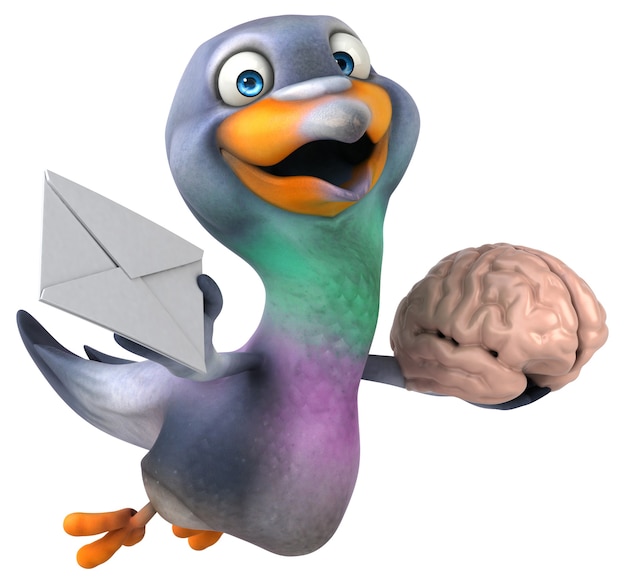 Free Photo funny pigeon 3d illustration