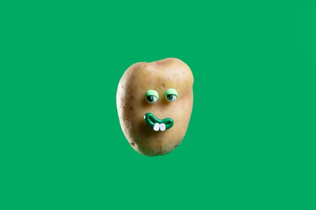 Funny potato with cute sticker