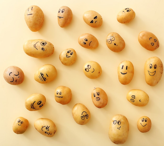 Free photo funny potatoes