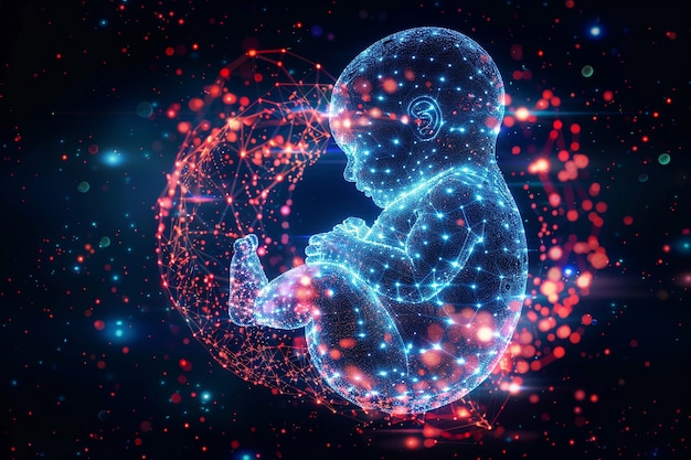 Free Photo futuristic baby fetus in the womb