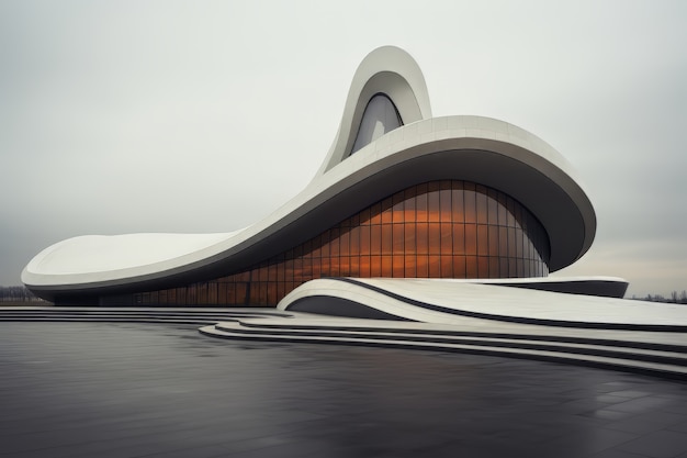 Futuristic business building architecture