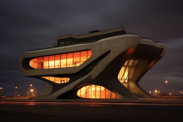 Free photo futuristic business building architecture