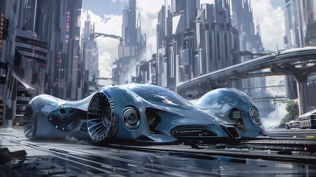 Free Photo futuristic car illustration