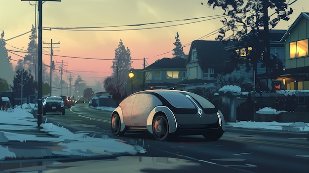 Futuristic car illustration