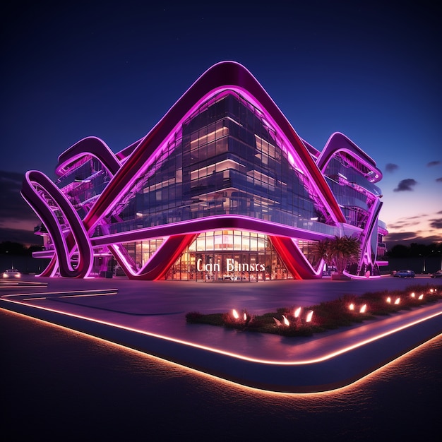 Free Photo futuristic casino architecture