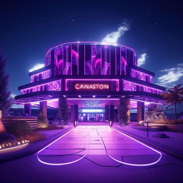 Free Photo futuristic casino architecture