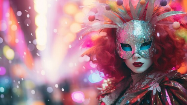 Futuristic character at carnival portrait