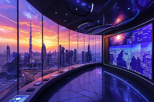 Free photo futuristic dubai landscape