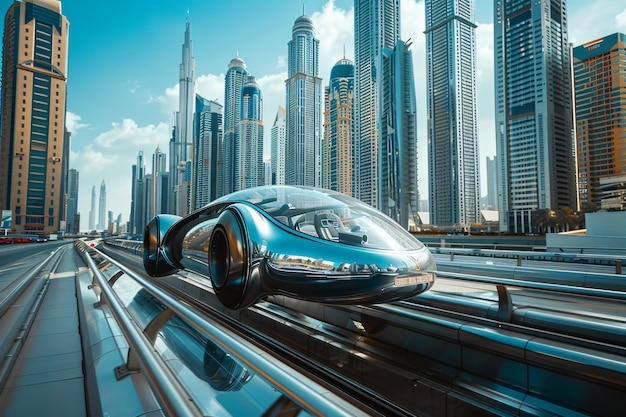 Free photo futuristic exploration of dubai's evolving cityscape