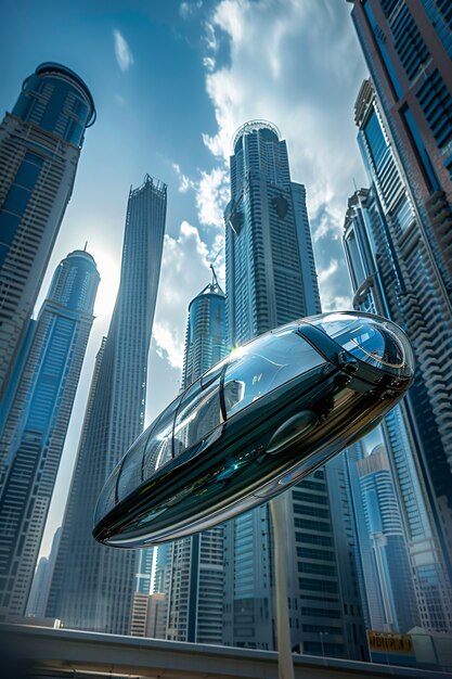 Futuristic exploration of dubai's evolving cityscape