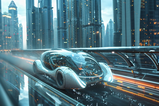 Futuristic exploration of dubai's evolving cityscape