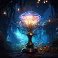 Free photo futuristic and fantastical light lamp design