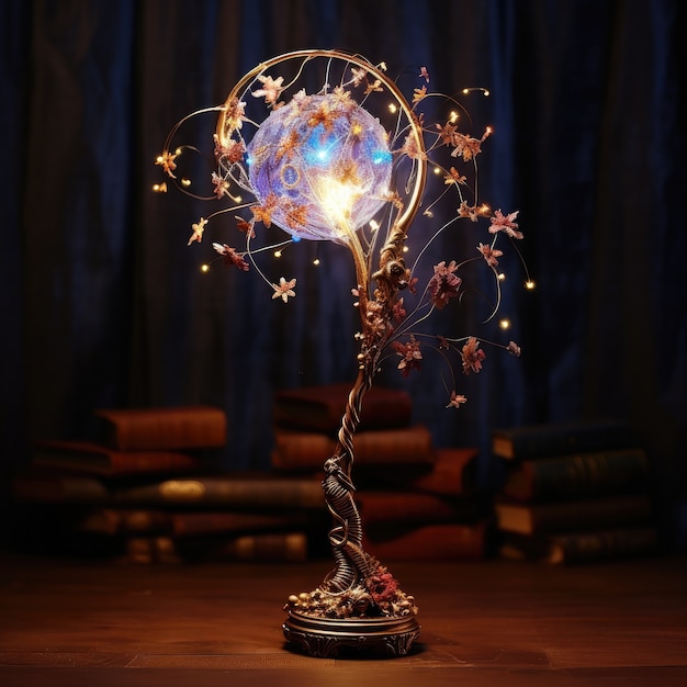 Free Photo futuristic and fantastical light lamp design