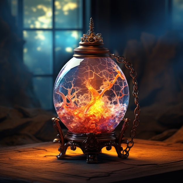 Free photo futuristic and fantastical light lamp design