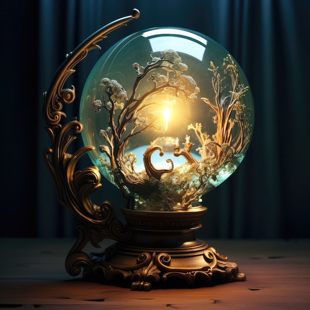 Free Photo futuristic and fantastical light lamp design