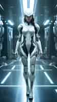 Free photo futuristic female robot design