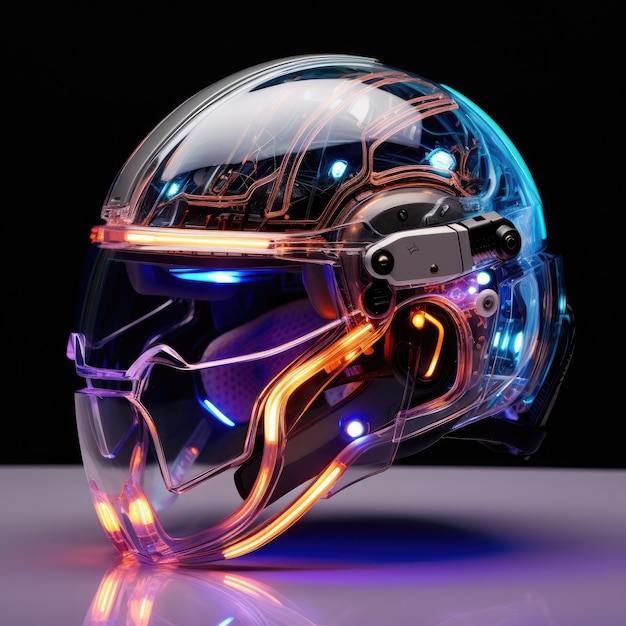 Free Photo futuristic football game helmet