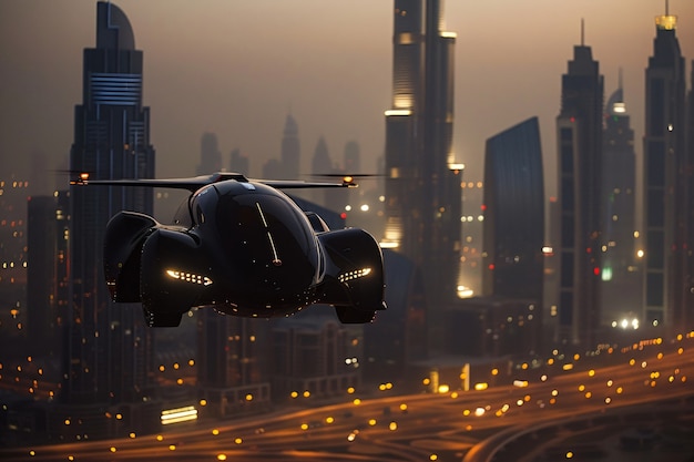 Free Photo futuristic landscape of dubai