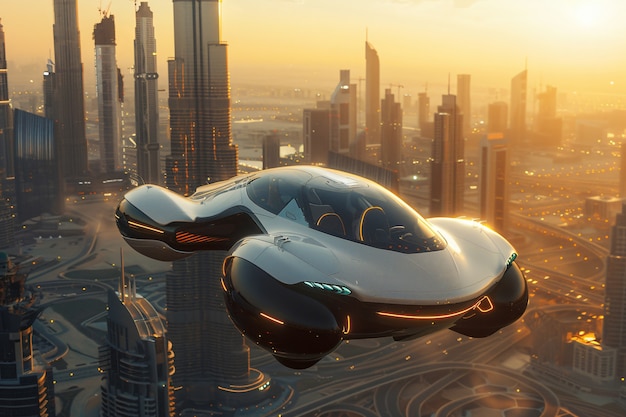 Futuristic landscape of dubai