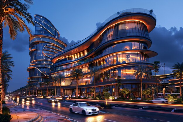 Futuristic landscape of dubai